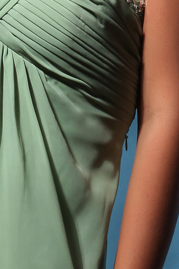 Exotic One Shoulder Full Length Evening Dress - Click Image to Close